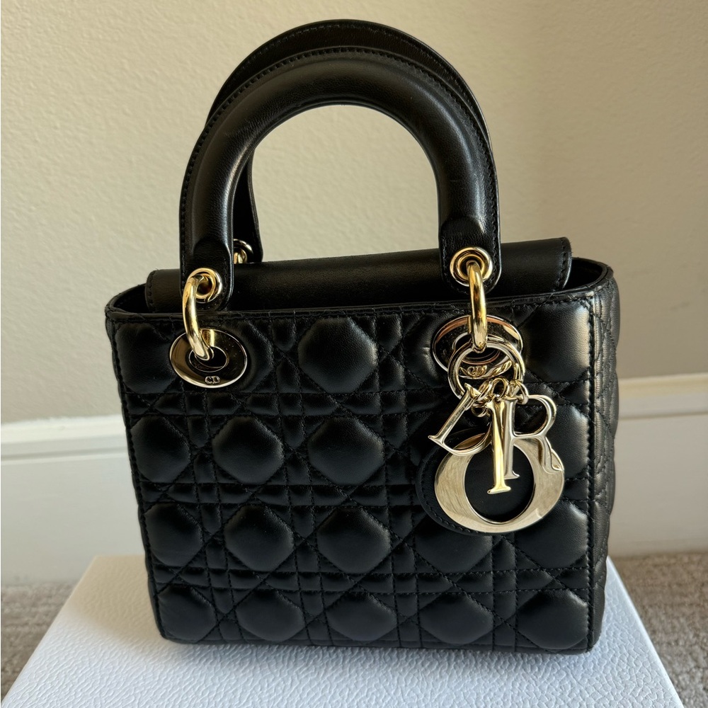 Used Lady Dior Small Black - Picture 9 of 14